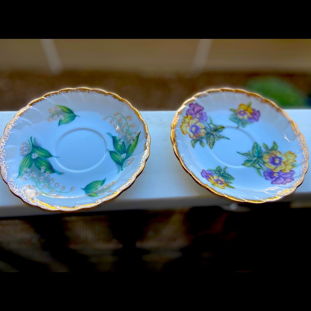 Set of 2 antique plates